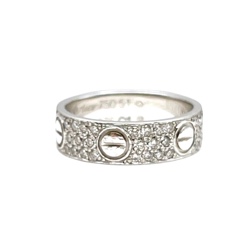 Cartier Love Ring in K18 White Gold - Timeless Elegance