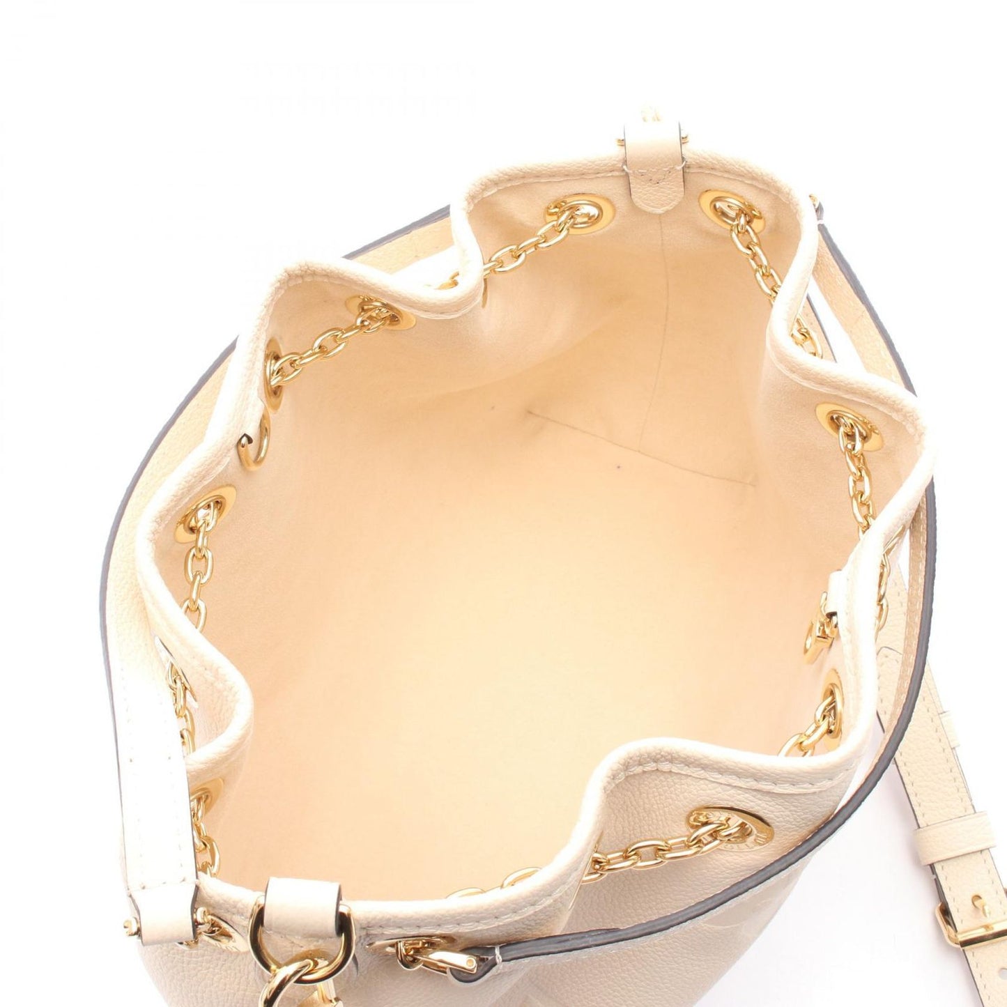 Louis Vuitton LV Bundle Handbag in Cream Leather - Timeless Elegance