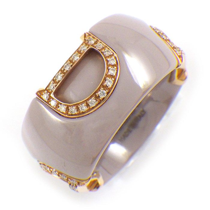 Damiani D-Icon Cappuccino Diamond Ring in K18 Pink Gold