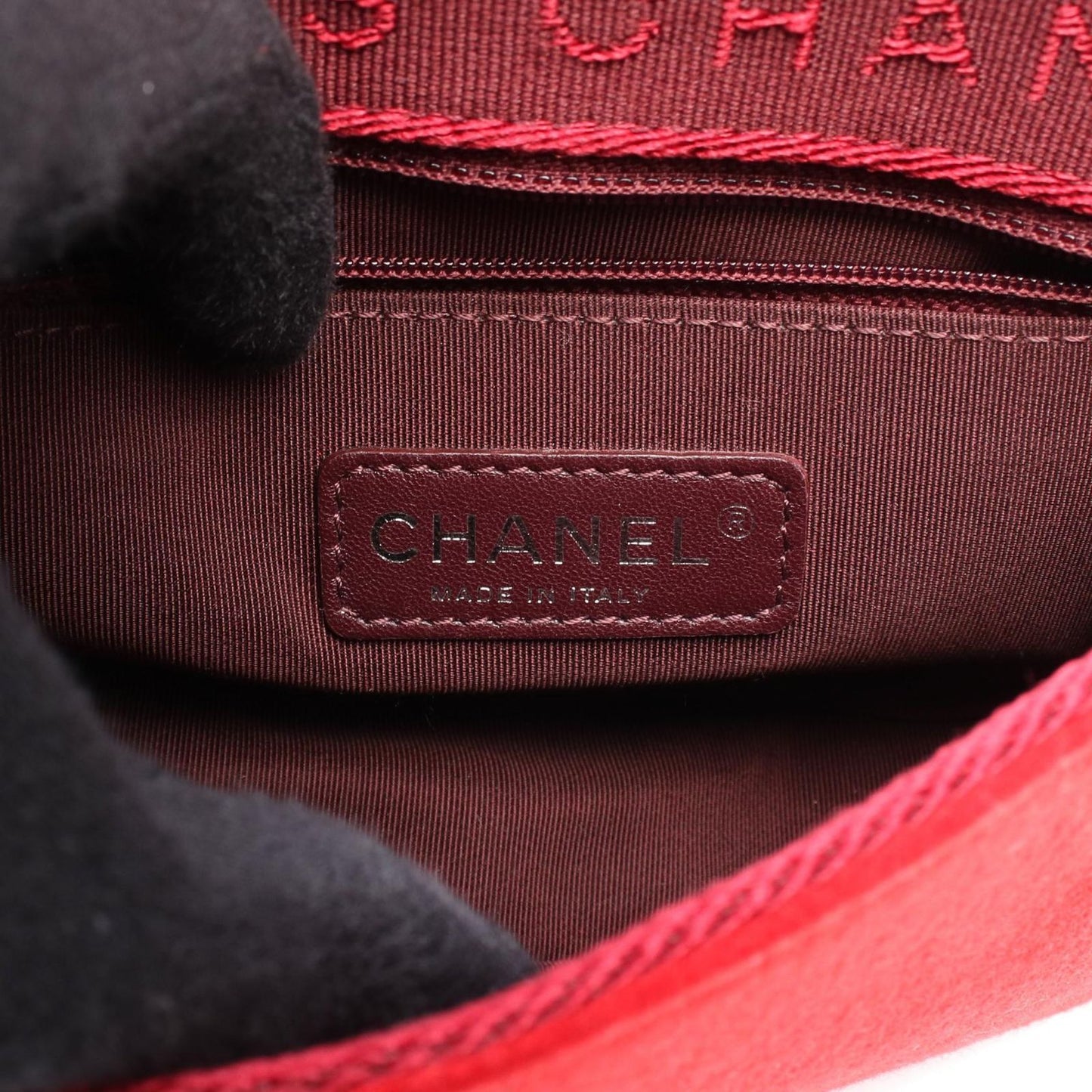 CHANEL Matelassé Mini Shoulder Bag in Red Leather