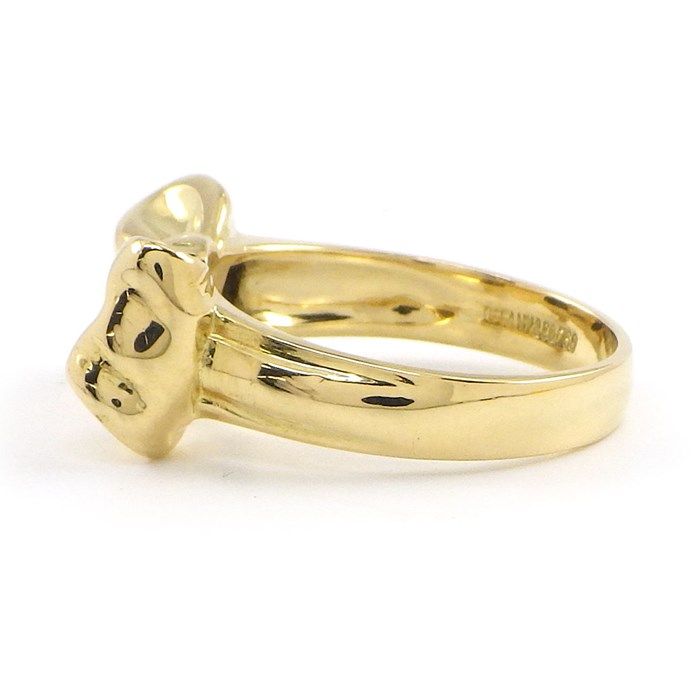Tiffany & Co. Ribbon Bow Motif Ring in K18 Yellow Gold - Size 9