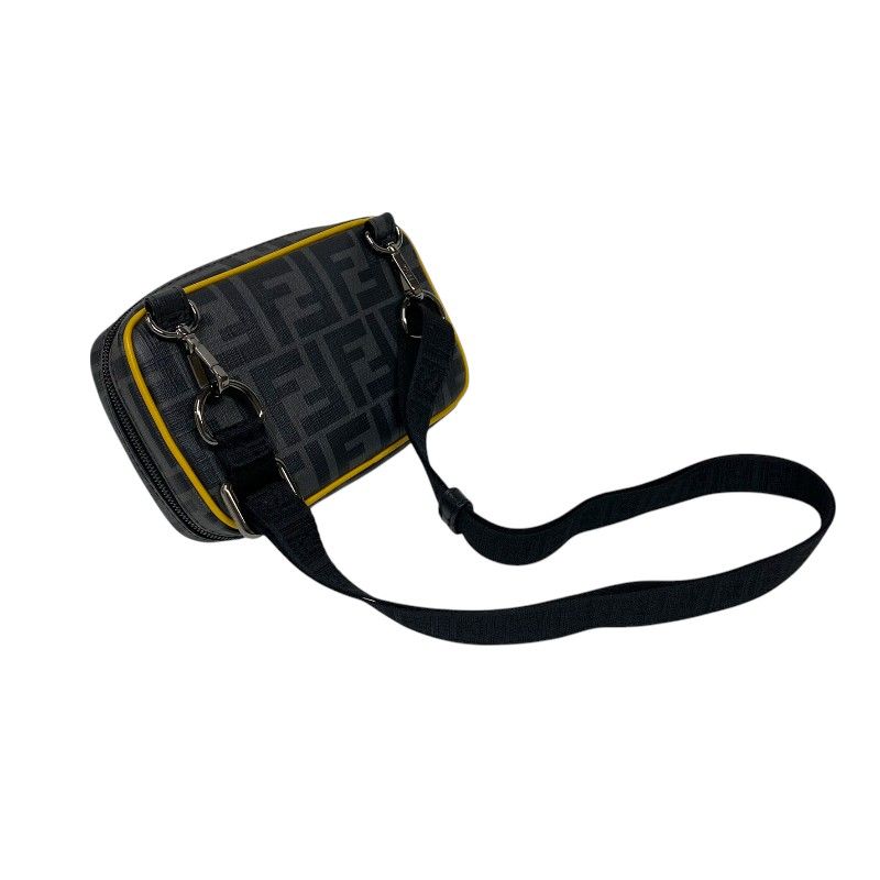 Fendi Zucca Mini Shoulder Bag - Black PVC - Timeless Elegance