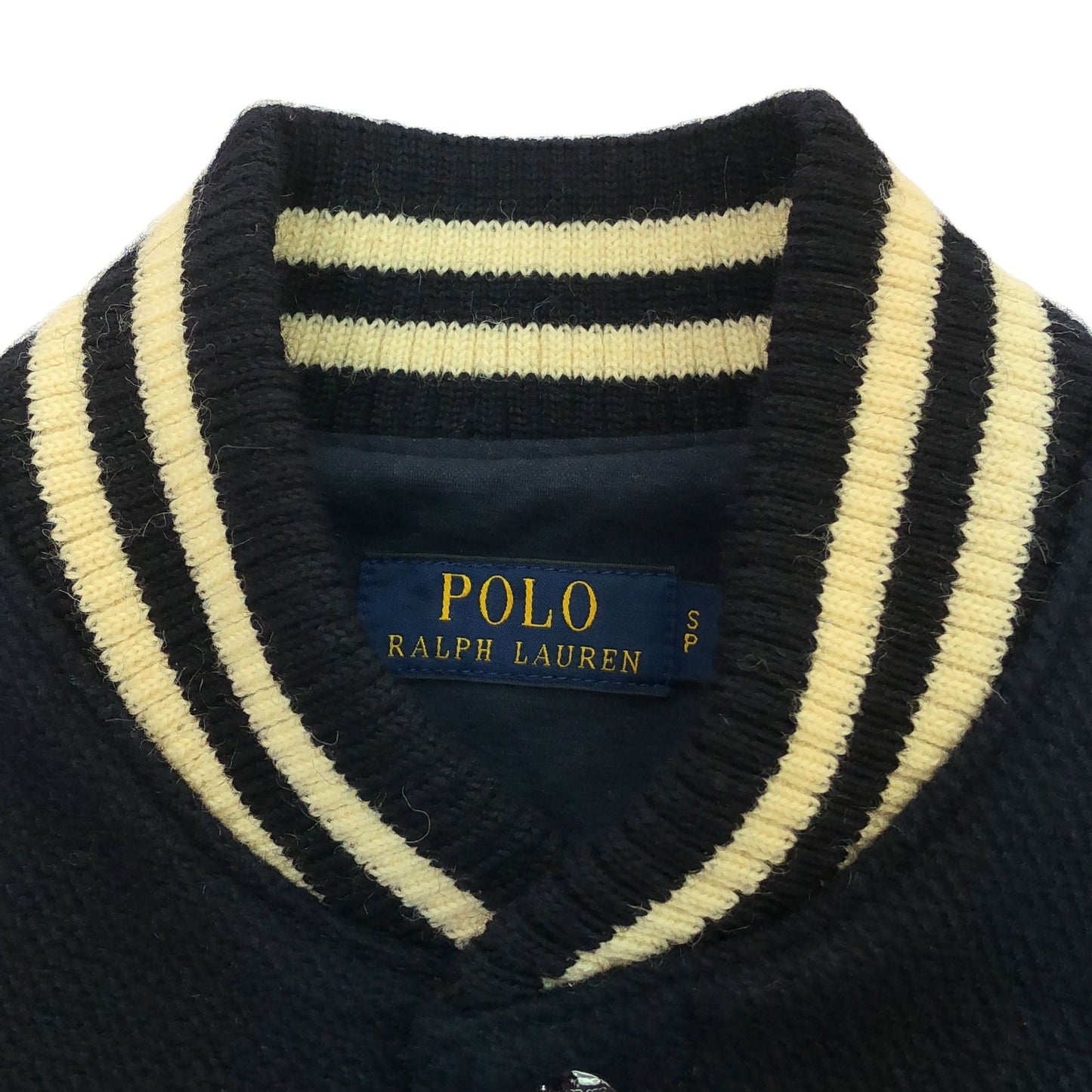 POLO RALPH LAUREN Wool Blend Bomber Jacket - Navy - Size S