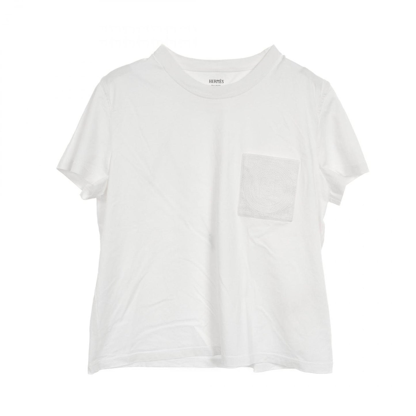 HERMES Mosaic Embroidered Pocket Cotton T-Shirt - Size 44