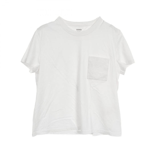 HERMES Mosaic Embroidered Pocket Cotton T-Shirt - Size 44