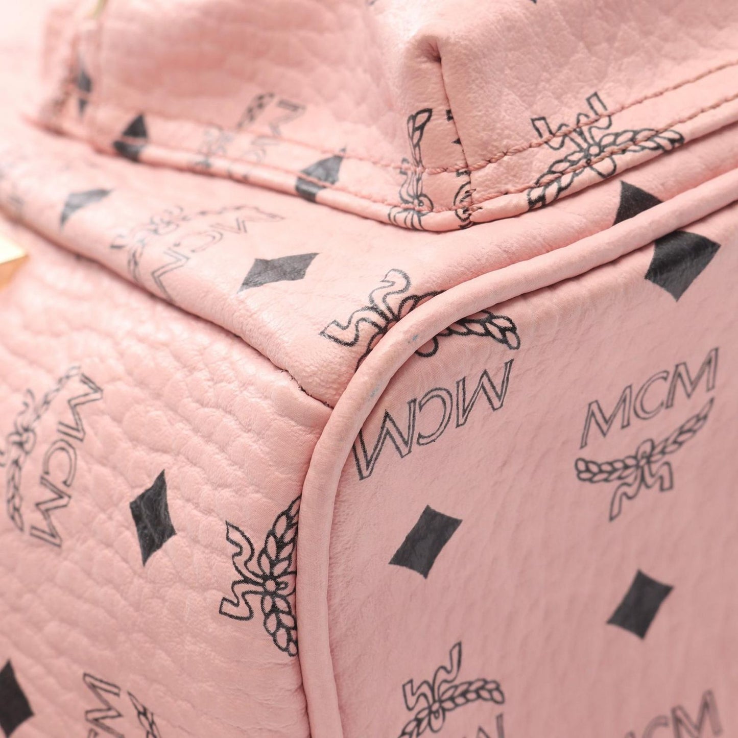 MCM Visetos Pink Leather Backpack - Exquisite Craftsmanship