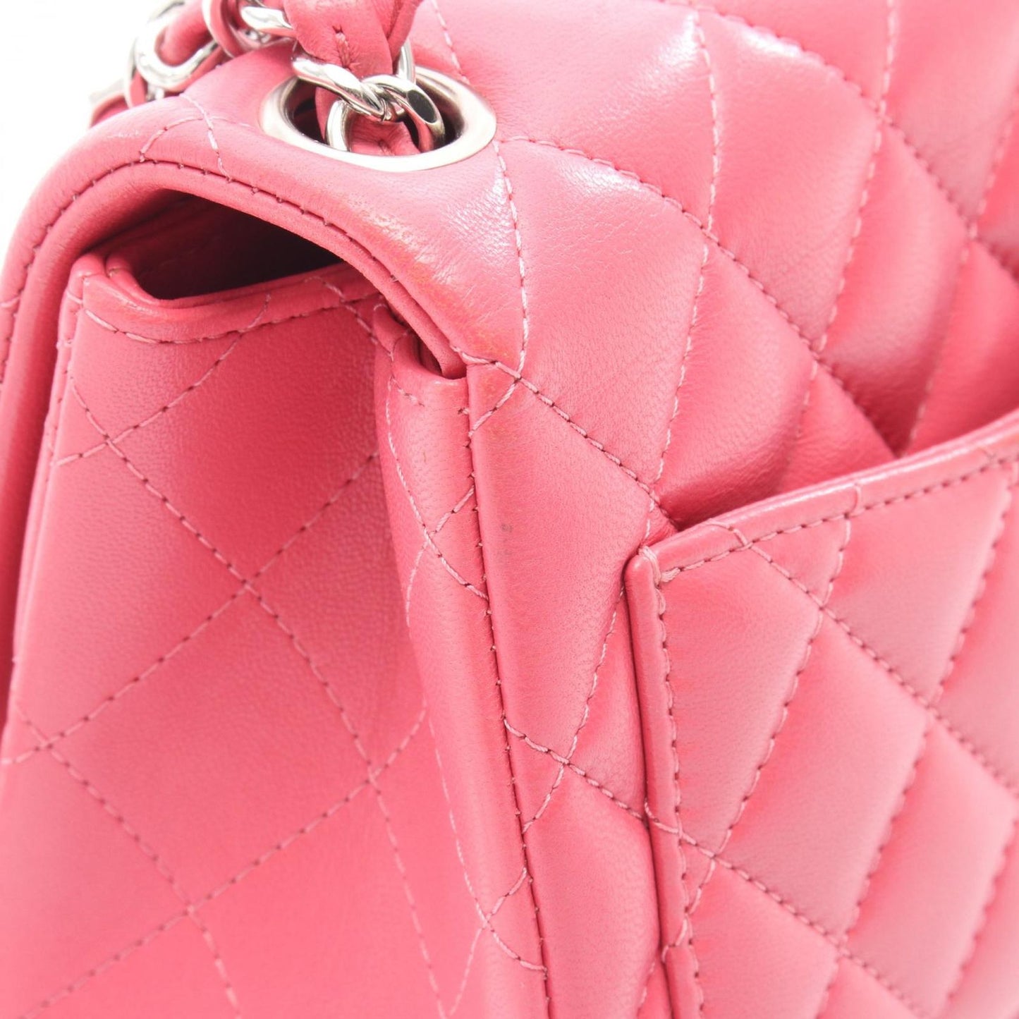 CHANEL Mini Matelassé Shoulder Bag in Pink Leather - A35200