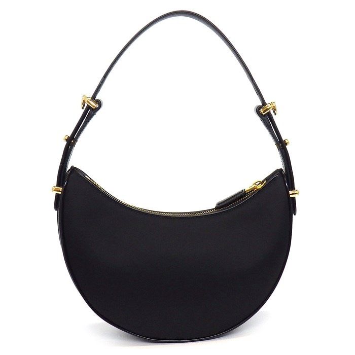 PRADA Arke Small Handbag in Black Fabric & Leather - Exquisite Craftsmanship