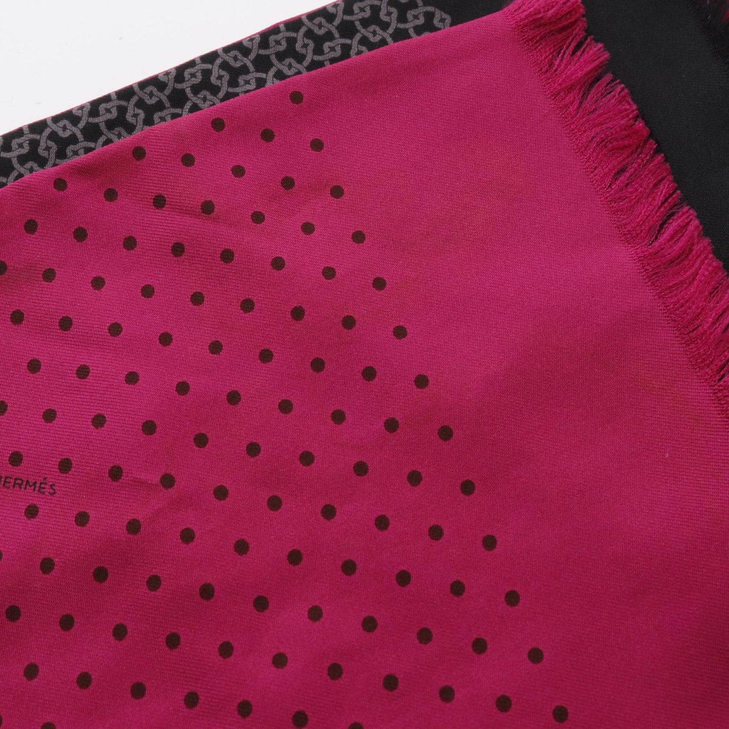 HERMES Silk Scarf in Navy/Pink - Exquisite Luxury Accessory