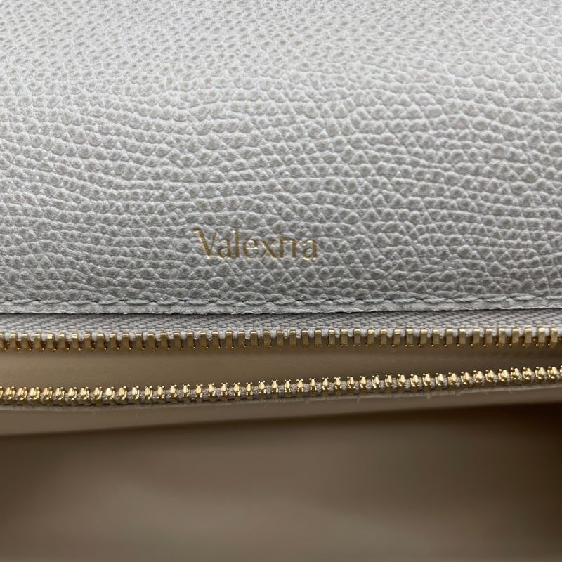 VALEXTRA Iside Medium Grey Leather Shoulder Bag - Timeless Elegance