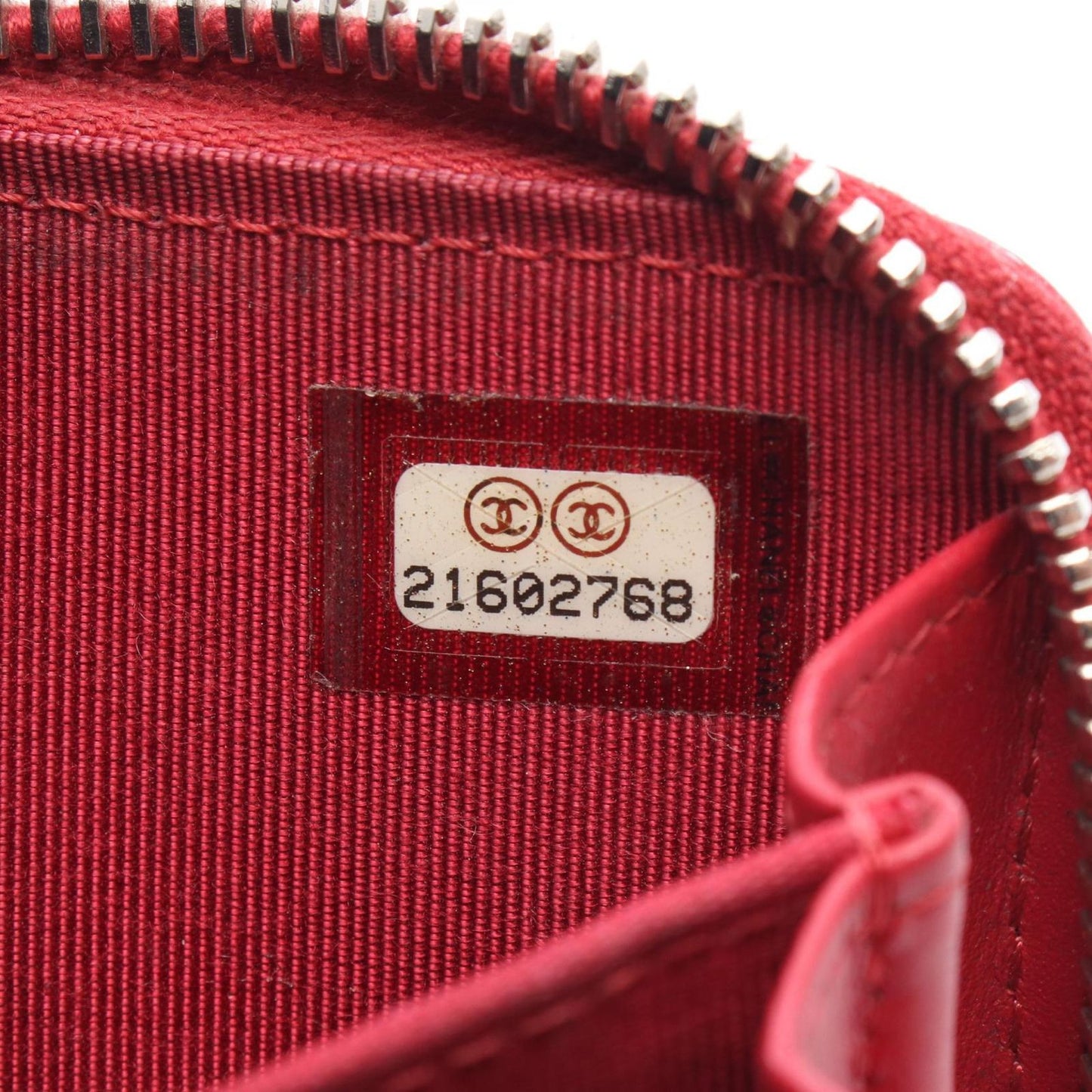 CHANEL Classic Zip Coin Purse in Red Caviar Leather