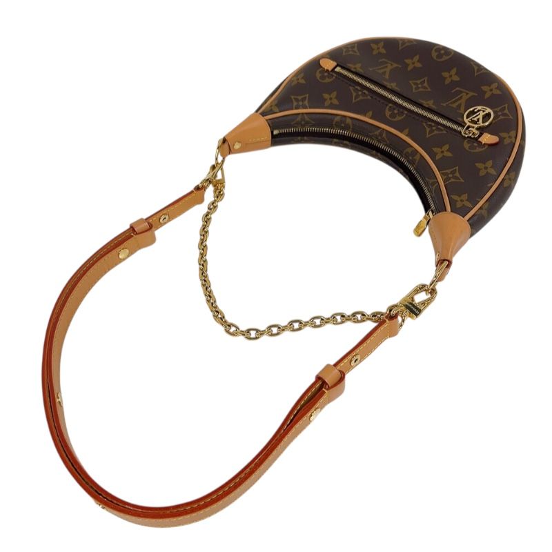 Louis Vuitton Loop M81098 Monogram Shoulder Bag - Brown & Gold