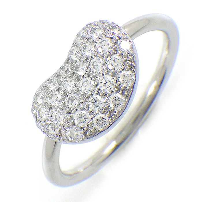Tiffany & Co. Bean Design Ring with Pave Diamonds, 0.38ct, PT950