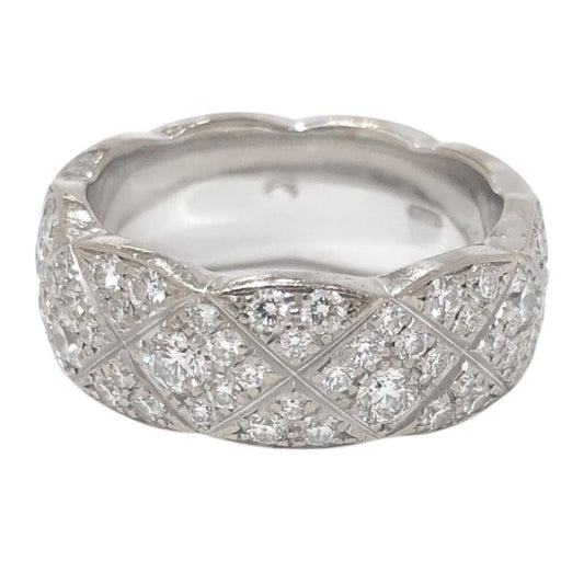 CHANEL Coco Crush Ring in 750WG with Diamonds - Exquisite Luxury