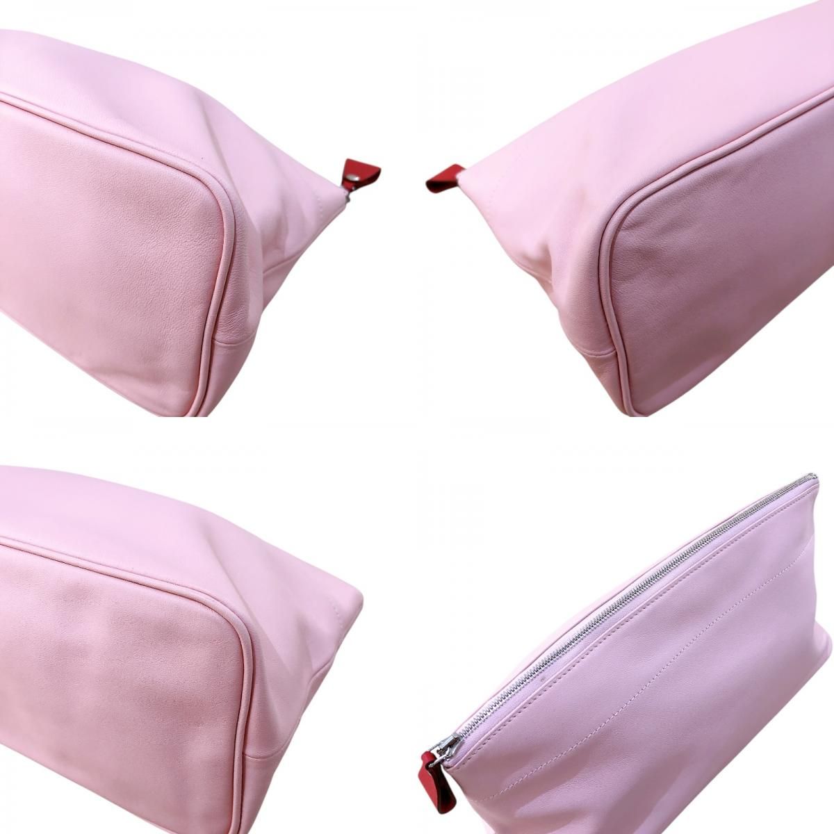 HERMES Toyuboyu GM T刻 Rose Sakura-Vermilion Swift Anemone Pouch