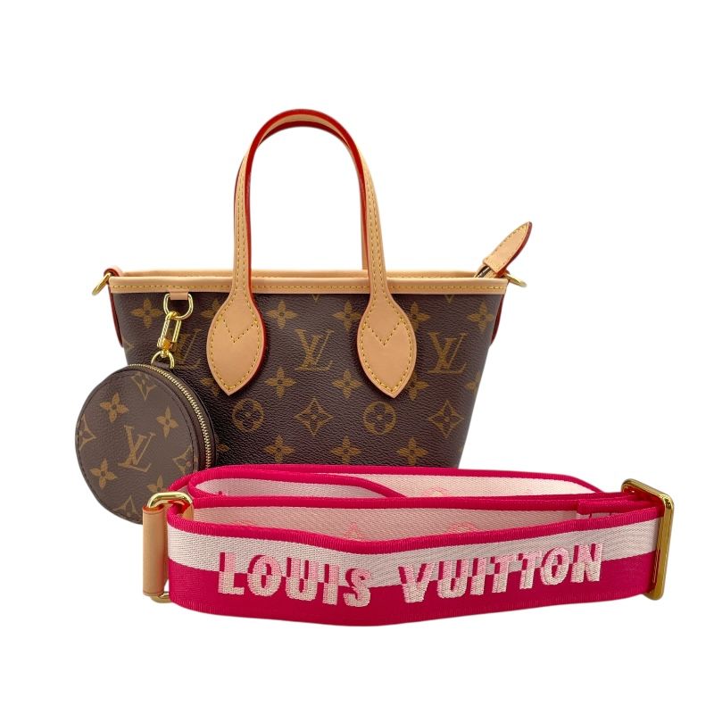 Louis Vuitton Neverfull BB in Brown/Rose Peony Monogram Canvas