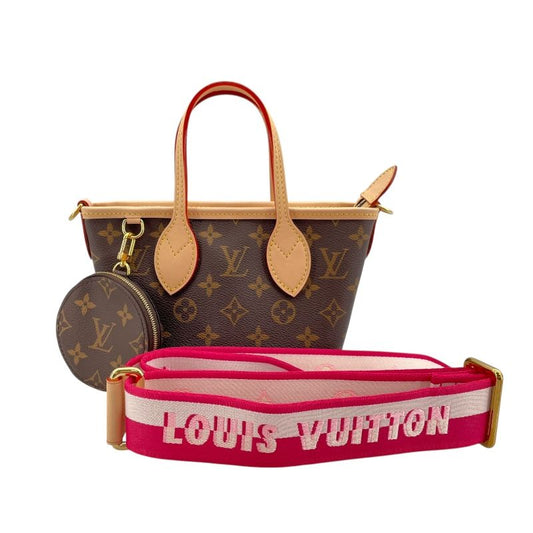 Louis Vuitton Neverfull BB in Brown/Rose Peony Monogram Canvas
