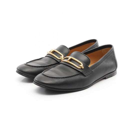 HERMES Colette Black Leather Loafers - Timeless Elegance
