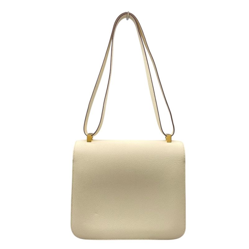 HERMES Constance 24 Nat Leather Shoulder Bag with Gold Hardware