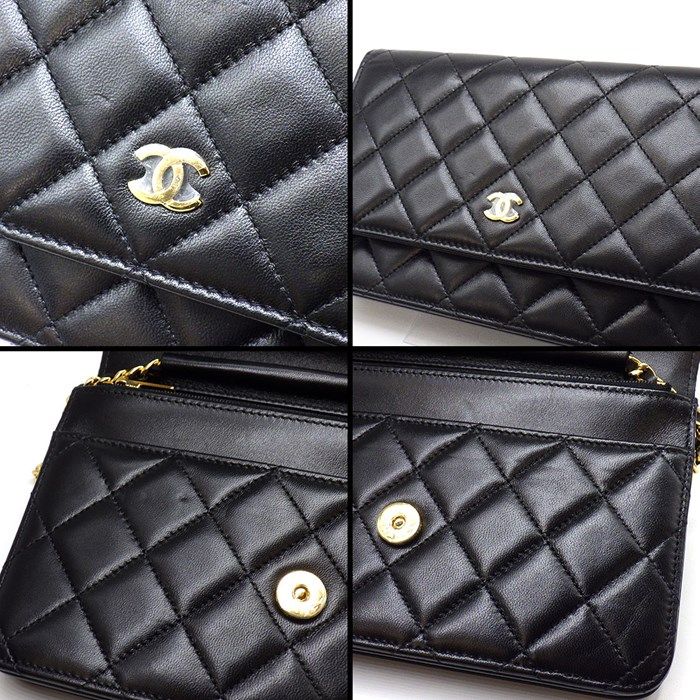 Chanel Classic Chain Wallet AP0250 in Black Lambskin - Timeless Elegance