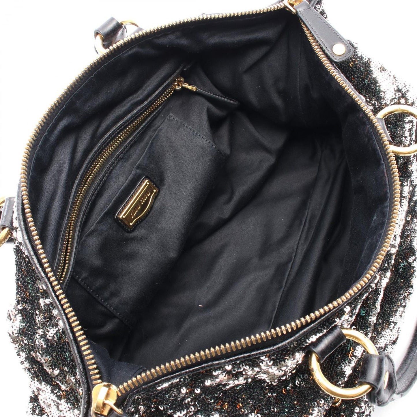 Miu Miu Black & Silver Leather 2-Way Tote Bag - Exquisite Craftsmanship