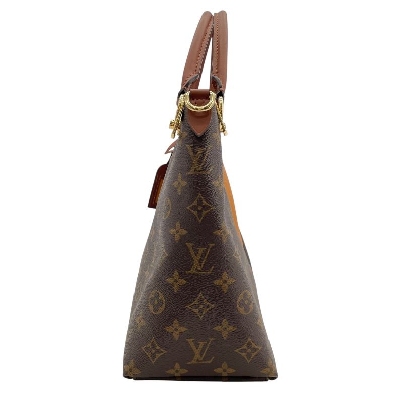 Louis Vuitton V Tote MM in Brown and Saffron Monogram Canvas