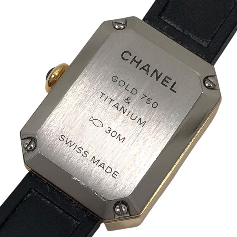 CHANEL Première Ribbon H6125 Black K18YG/Titanium Quartz Watch