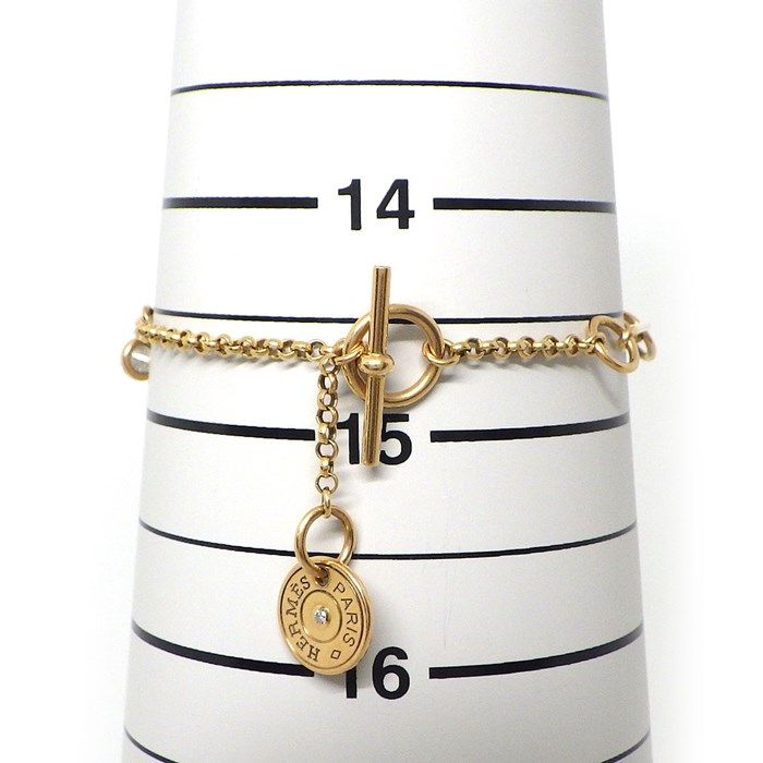 HERMES Gambard Bracelet with Diamond - K18 Pink Gold