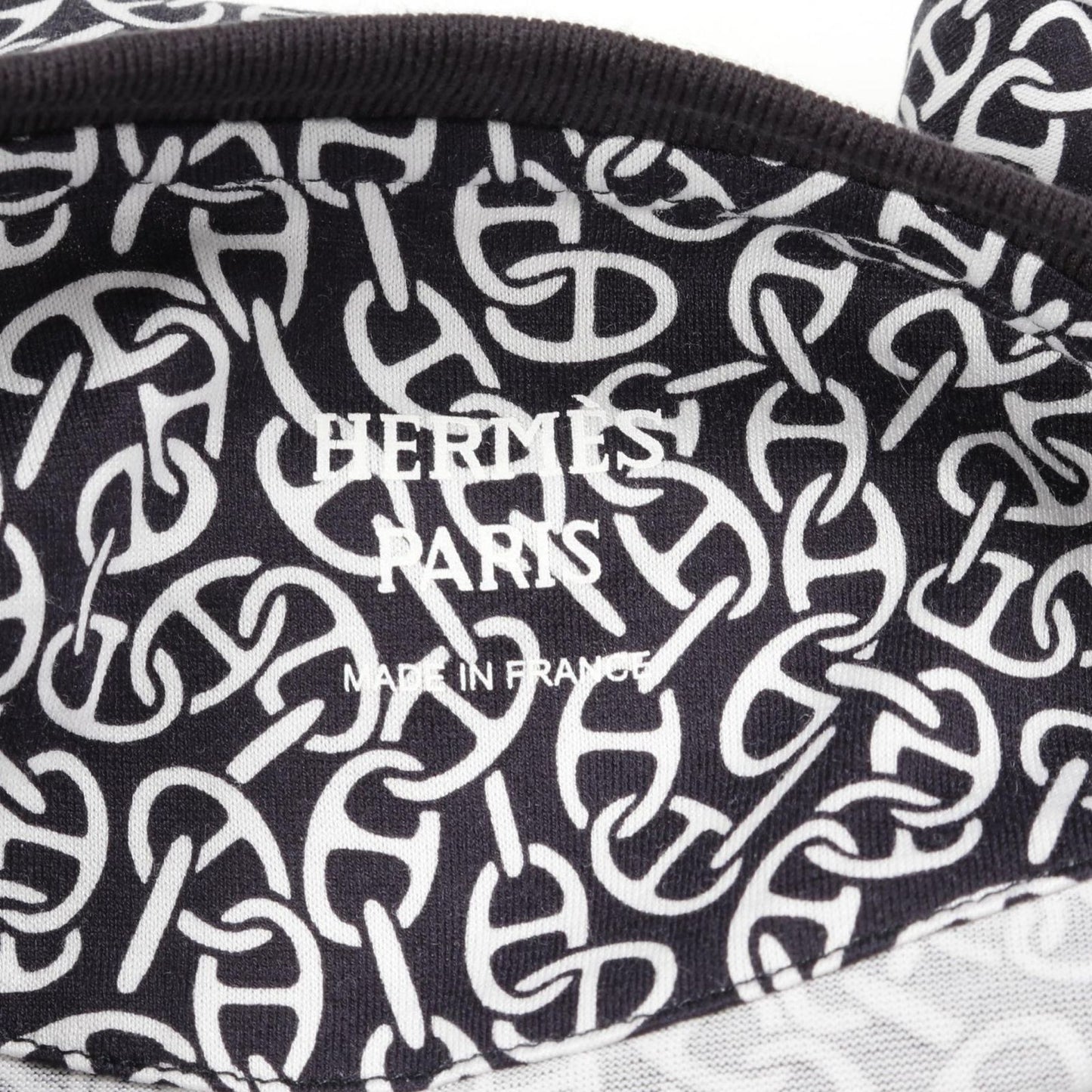 HERMES Naoussa Chaine Print Cotton T-Shirt - Navy - Size 42