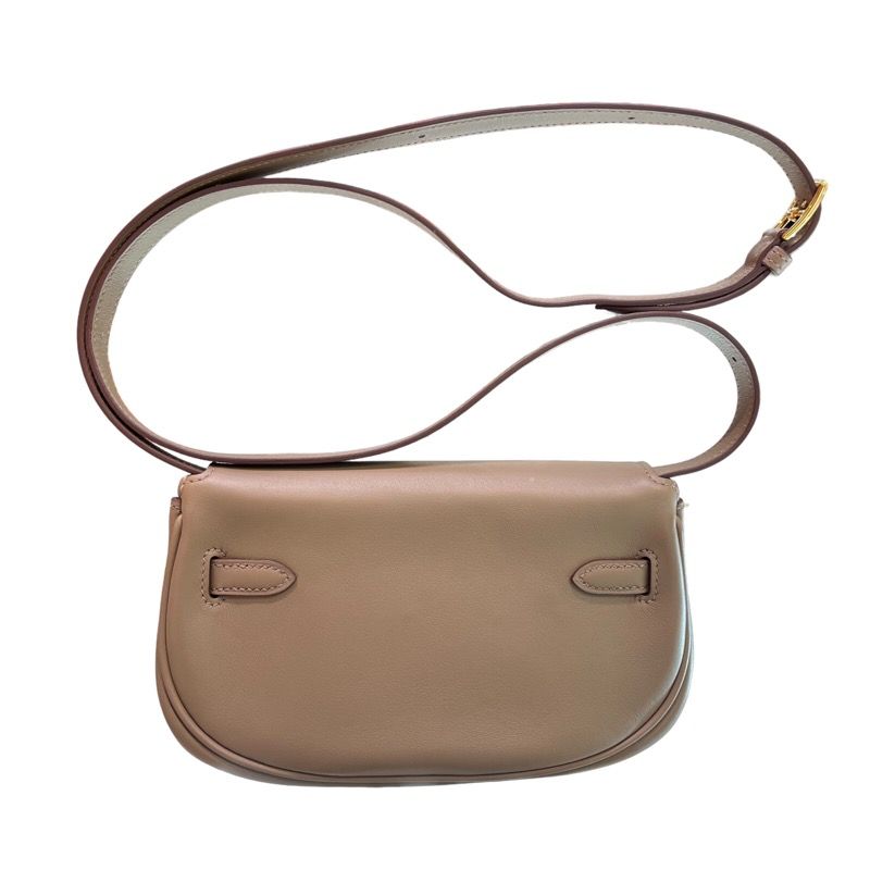 HERMES Kelly Move B Stamp Etoupe Swift Leather Shoulder Bag