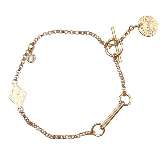 HERMES Gambard Diamond Bracelet in K18 Pink Gold - Exquisite Luxury