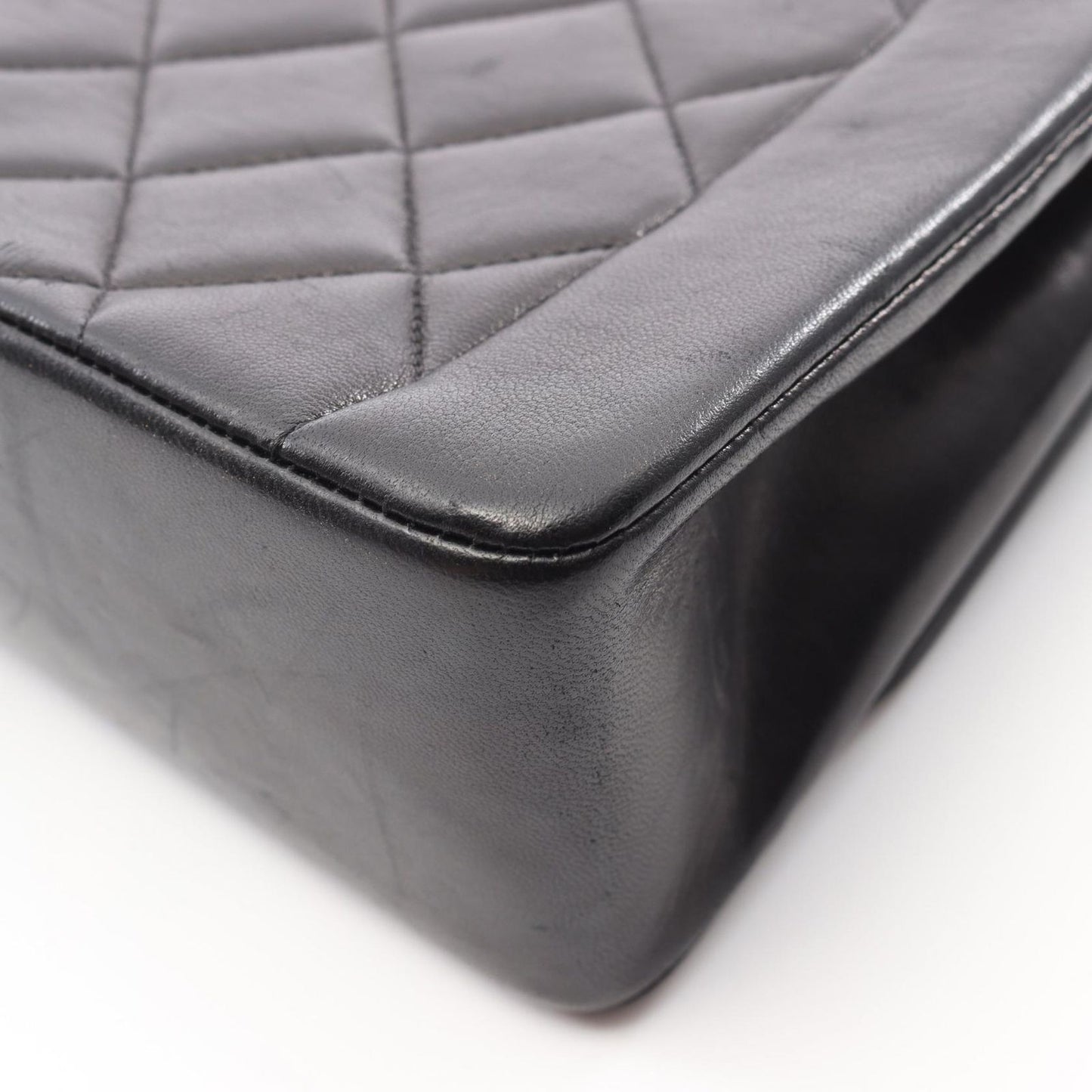 CHANEL Matelassé Diana Flap Shoulder Bag in Black Lambskin