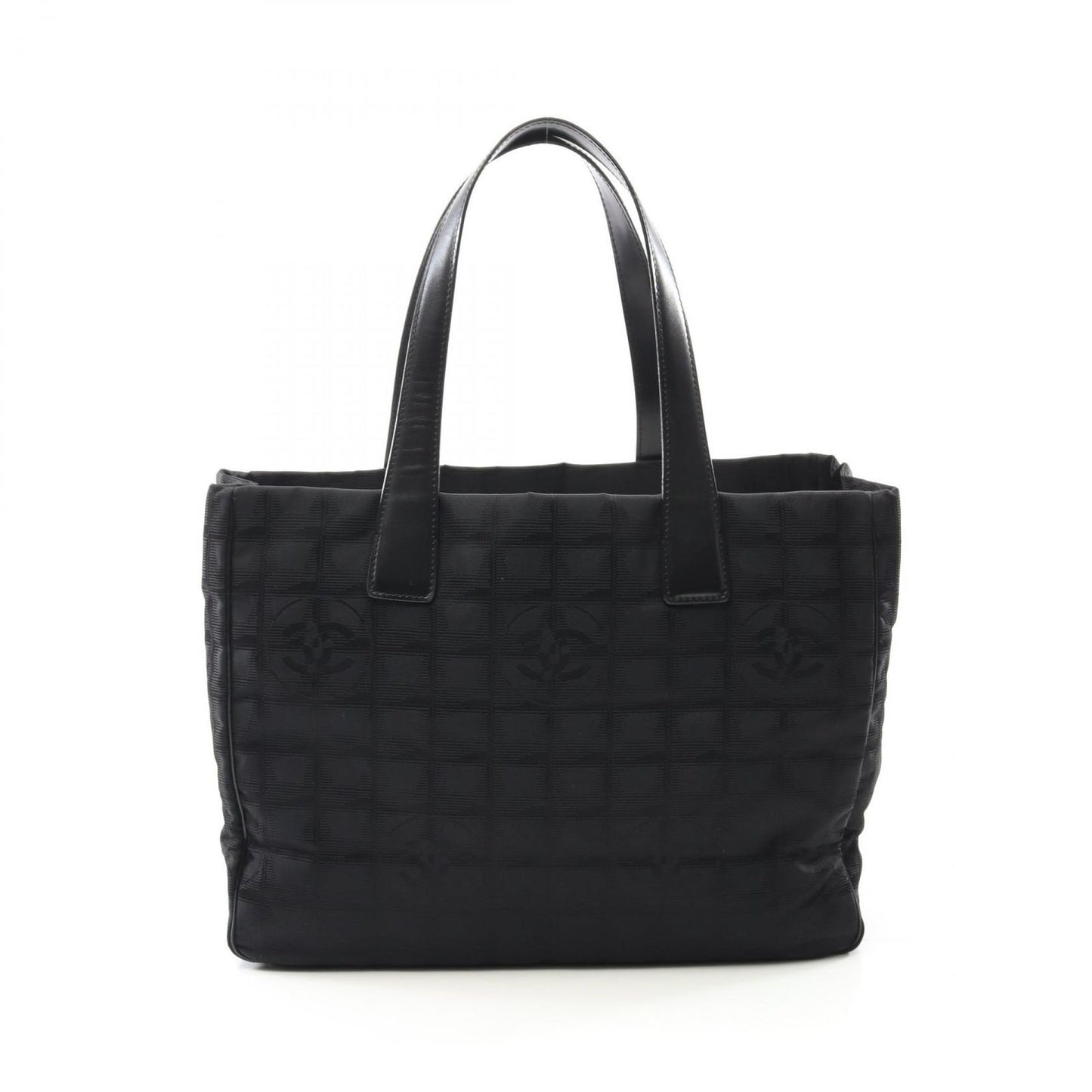 CHANEL Black Leather New Travel Line MM Tote Bag - Timeless Elegance