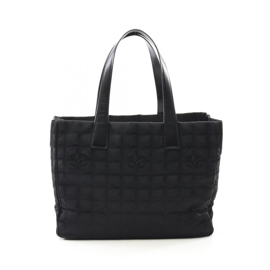 CHANEL Black Leather New Travel Line MM Tote Bag - Timeless Elegance