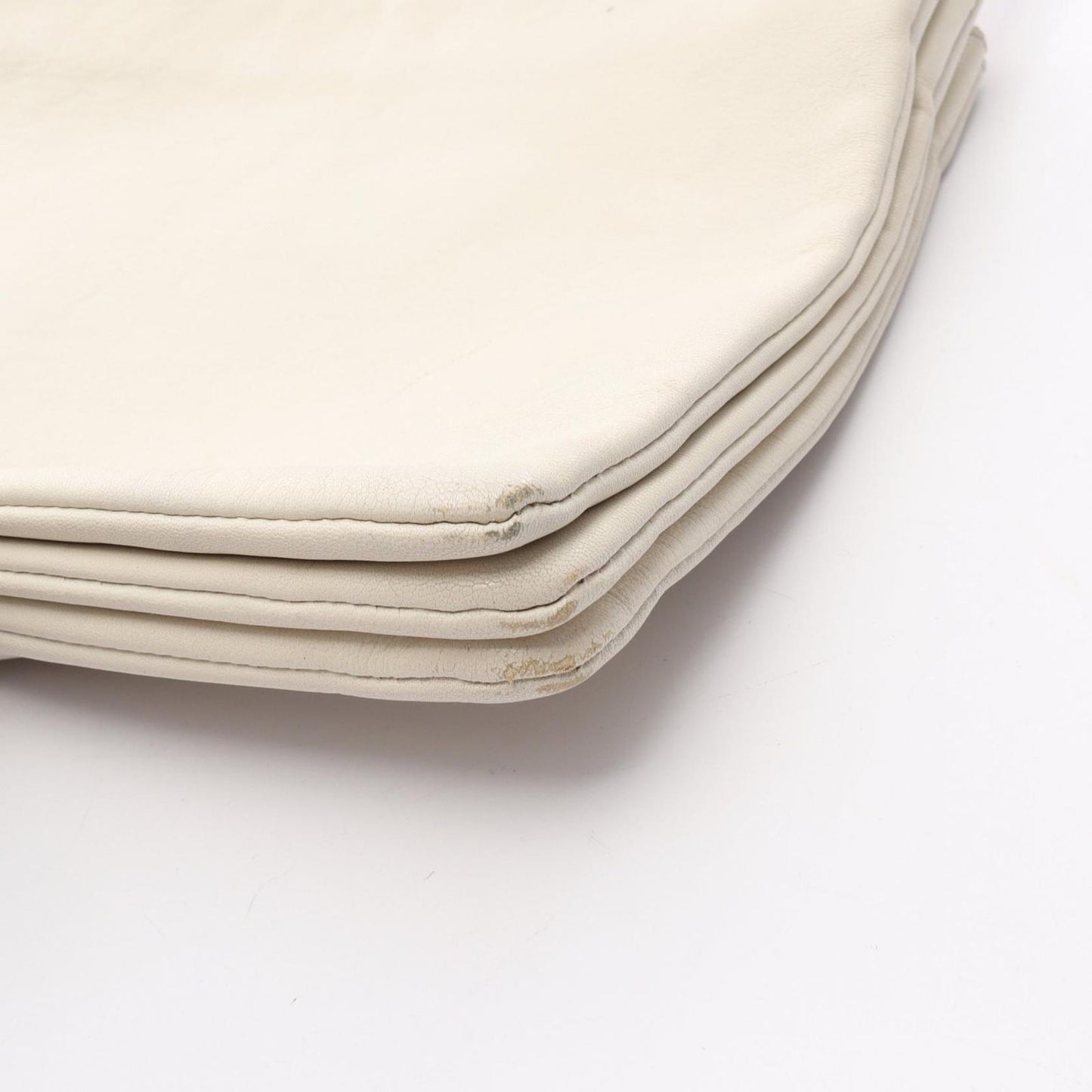 CELINE Trio Large Shoulder Bag in Ivory Leather - Timeless Elegance