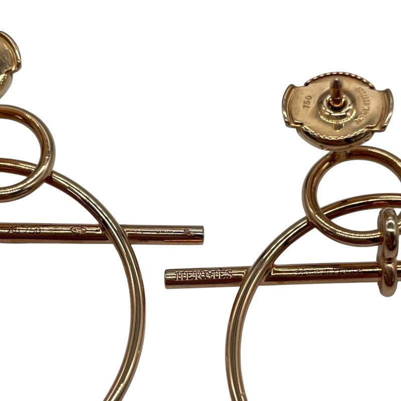 HERMES Échappée Loop Earrings in 18K Pink Gold