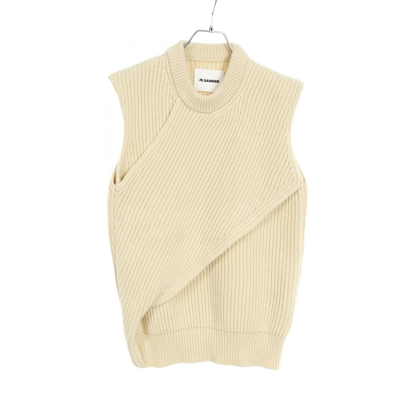 JIL SANDER Wool Layered Vest - Timeless Elegance in White