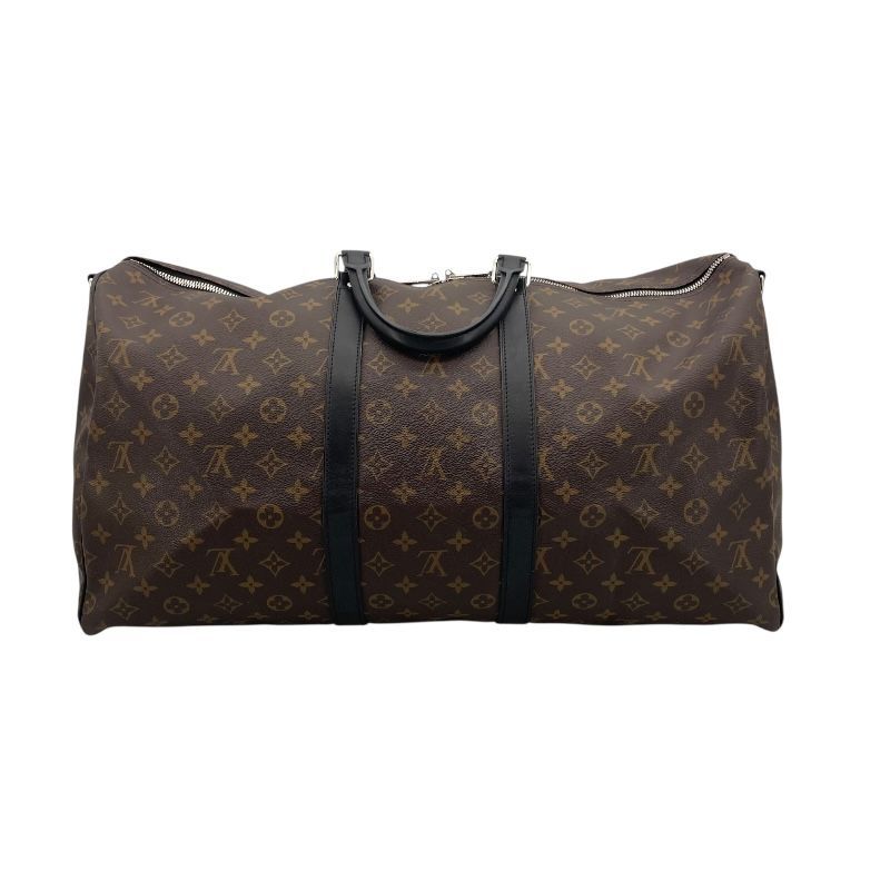 Louis Vuitton Keepall Bandoulière 55 Monogram Macassar - Brown