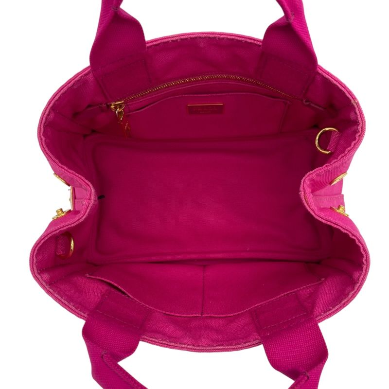 PRADA Canapa XXS B2439G Pink Canvas Tote Bag - Exquisite Elegance