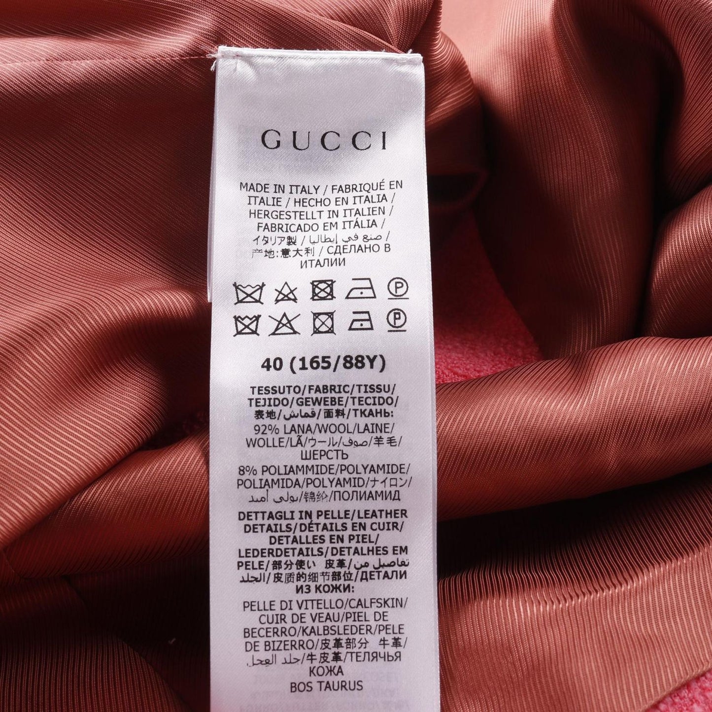 GUCCI Pink Wool & Nylon Jacket - Timeless Elegance