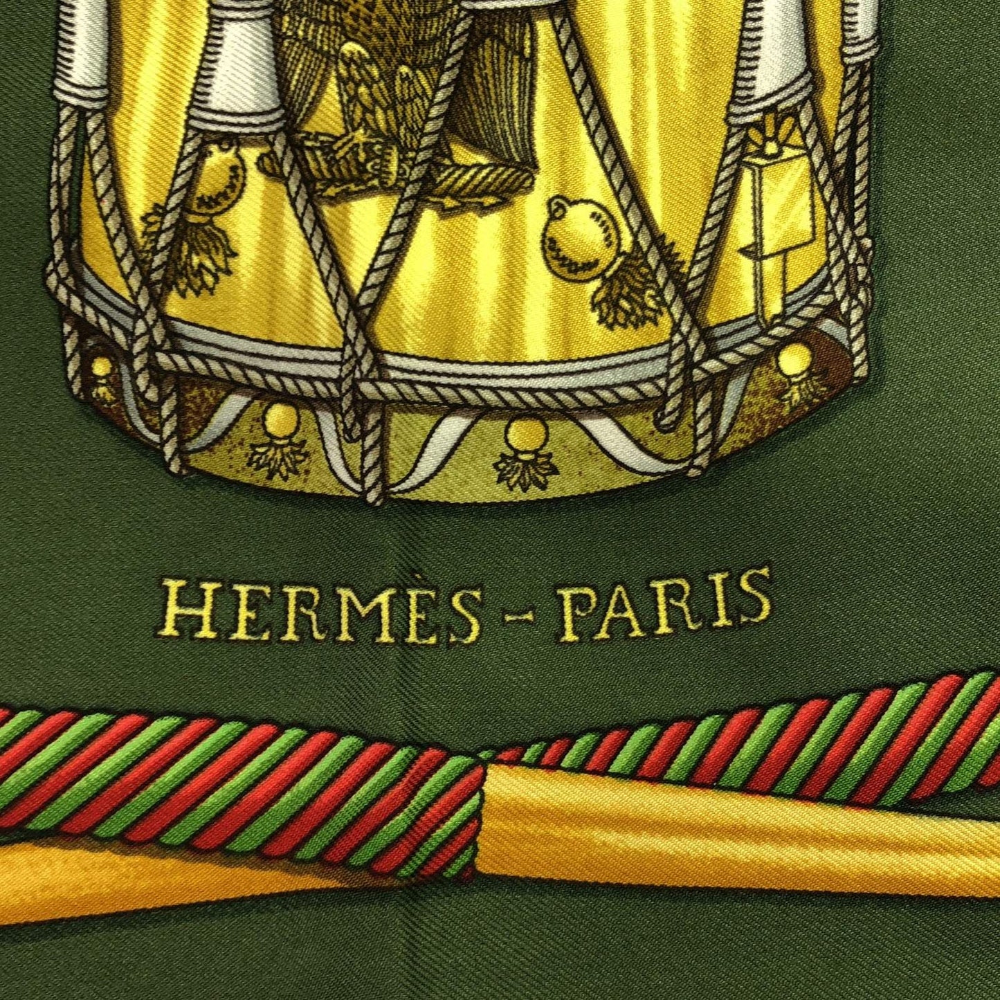 HERMES Silk Scarf Carre 90 in Blue and Green - Timeless Elegance