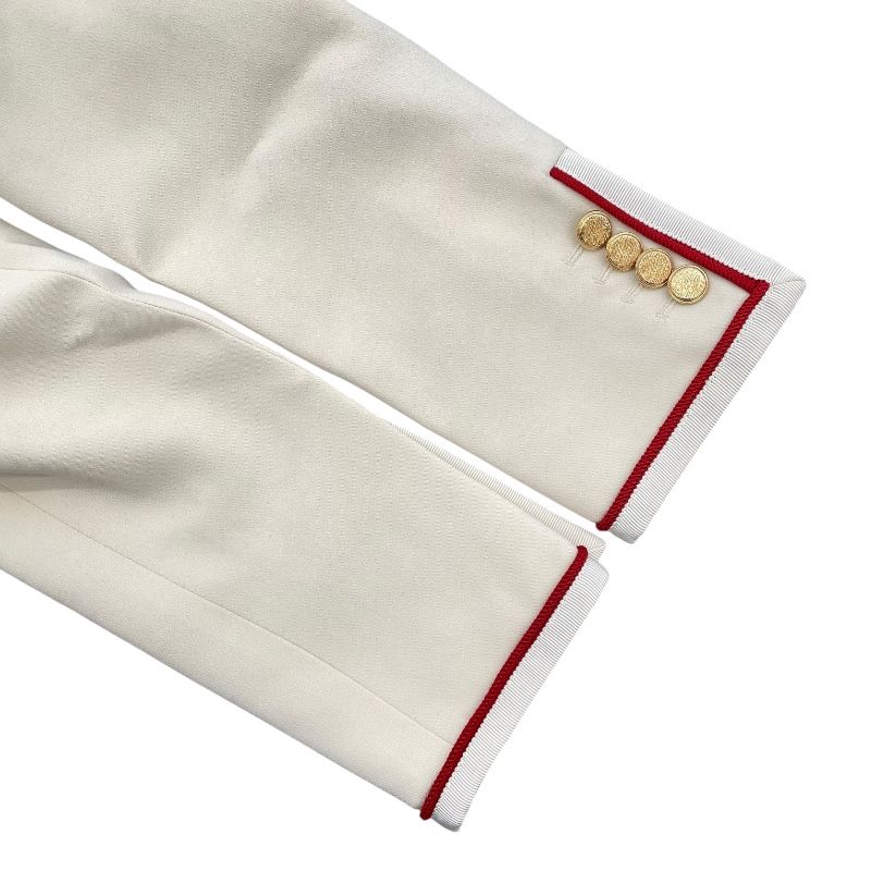 GUCCI Cream Rayon Tailored Blazer Jacket with Unique Lining