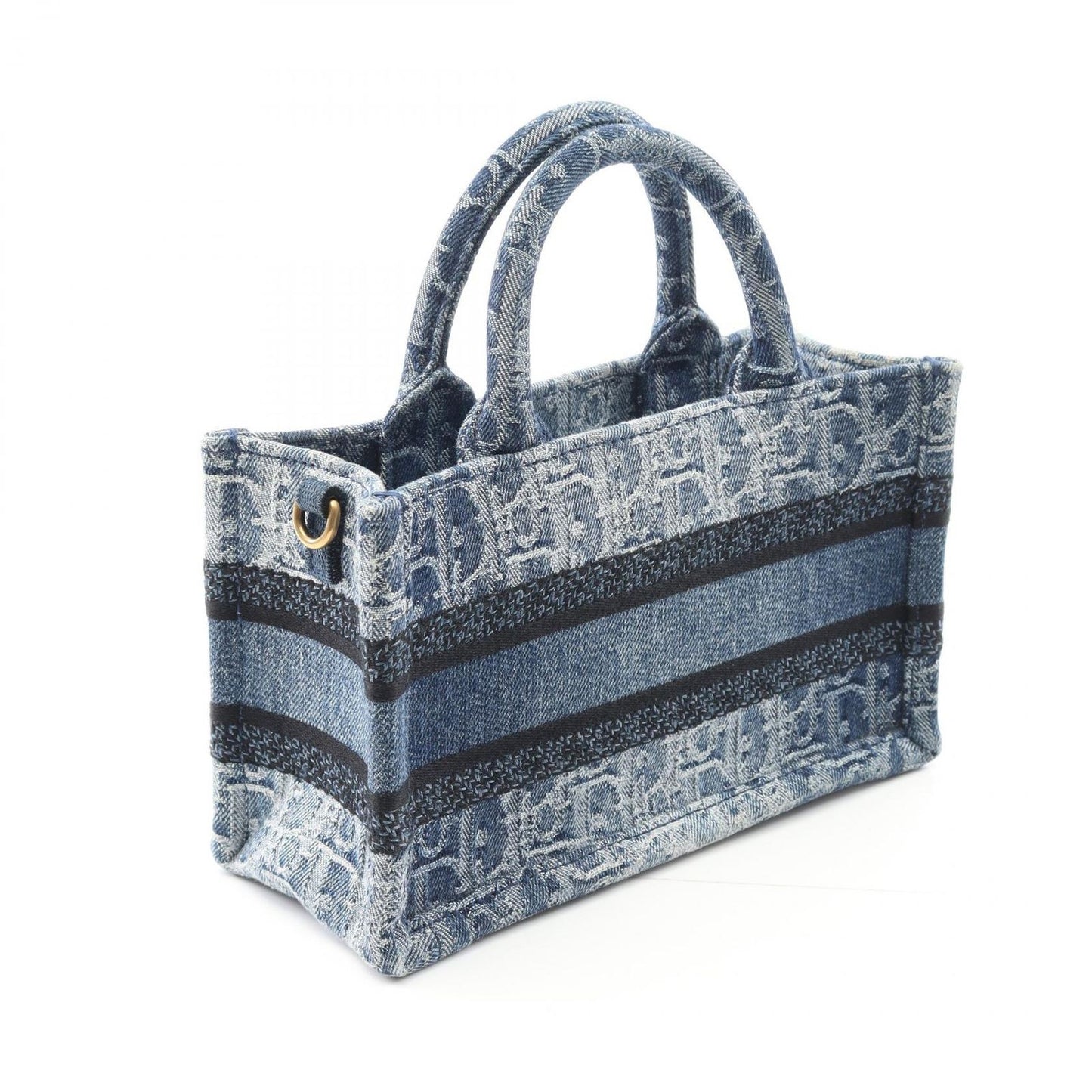 Dior Mini Book Tote Handbag in Denim Blue - Exquisite Craftsmanship
