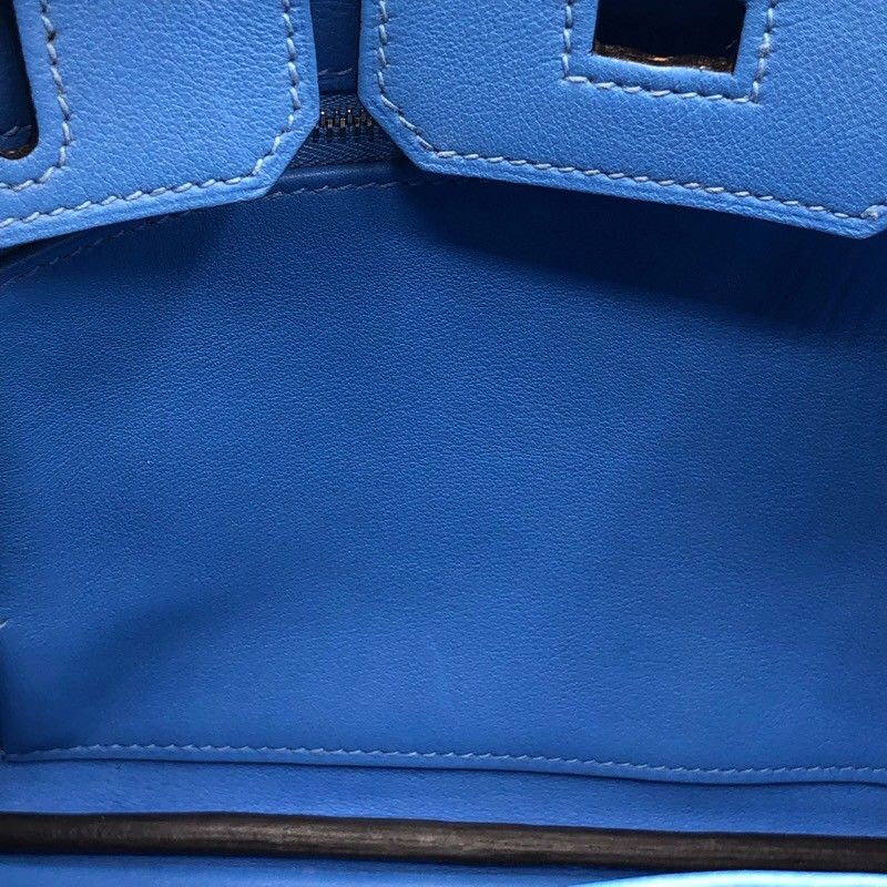 HERMES Birkin 25 T刻 Blue Paradise Swift Handbag