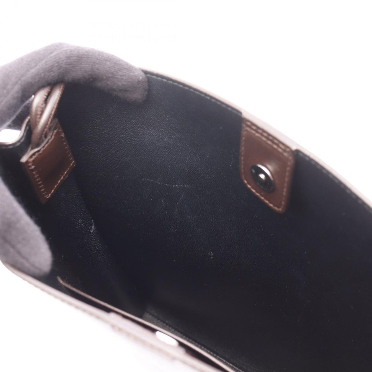 JIL SANDER TANGLE MEDIUM Shoulder Bag in Dark Brown Leather