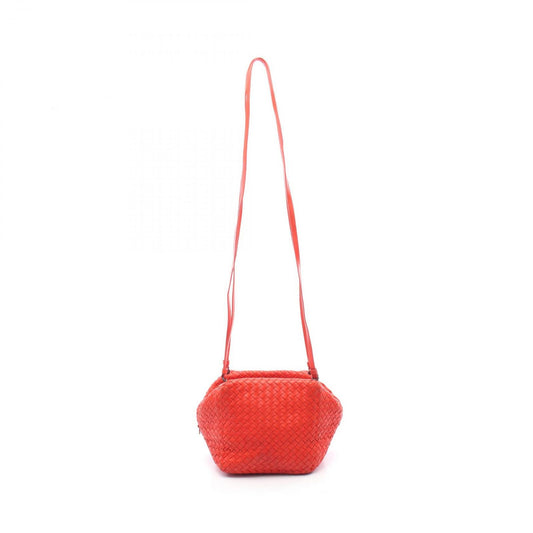 Bottega Veneta Intrecciato Red Leather Shoulder Bag