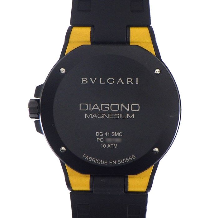 BVLGARI Diagono DG41SMCVD Automatic Watch with Yellow Dial