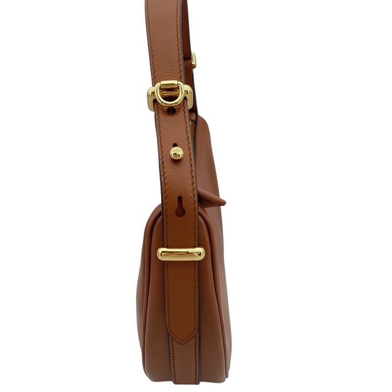 PRADA Arkes Small 1BC194 Cognac Leather Shoulder Bag