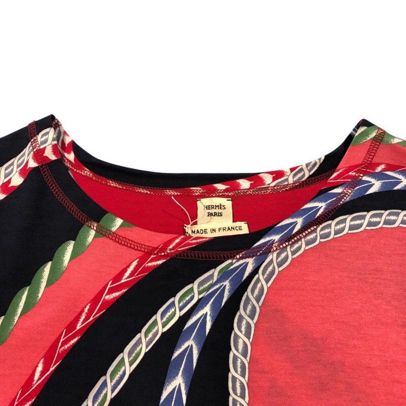 HERMES Signature Pattern Cotton T-Shirt for Women