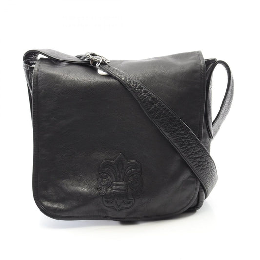 CHROME HEARTS Black Leather Shoulder Bag - Timeless Elegance